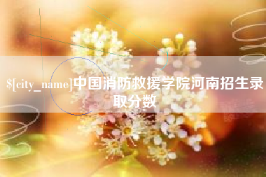 永兴中国消防救援学院河南招生录取分数