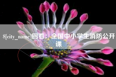 永兴回看：全国中小学生消防公开课