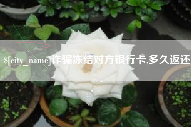 永兴诈骗冻结对方银行卡,多久返还