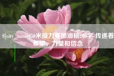 永兴50米接力赛加油稿200字-传递着希望、力量和信念