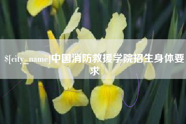 永兴中国消防救援学院招生身体要求