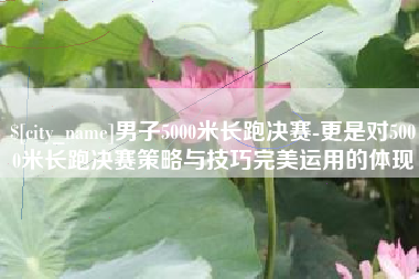 永兴男子5000米长跑决赛-更是对5000米长跑决赛策略与技巧完美运用的体现