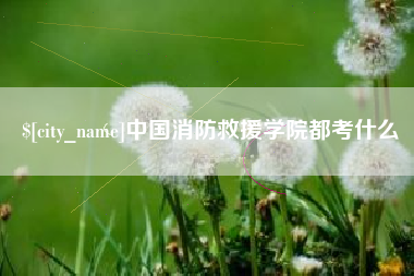 永兴中国消防救援学院都考什么