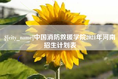 永兴中国消防救援学院2021年河南招生计划表