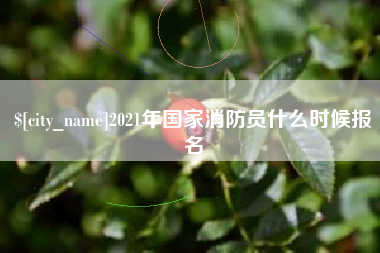 永兴2021年国家消防员什么时候报名
