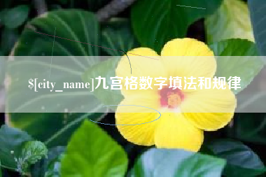 永兴九宫格数字填法和规律