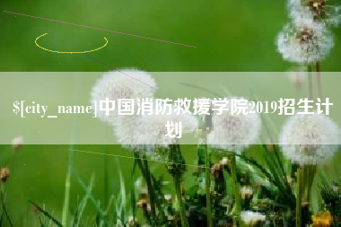 永兴中国消防救援学院2019招生计划