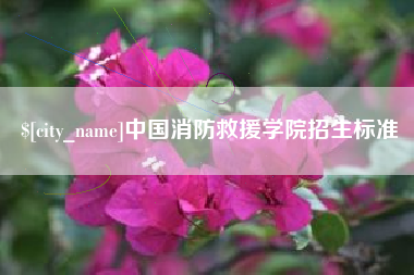 永兴中国消防救援学院招生标准