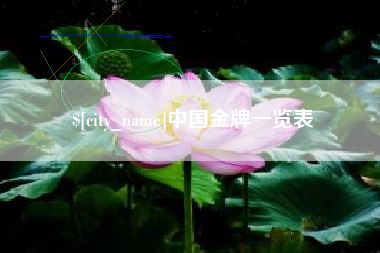 永兴中国金牌一览表