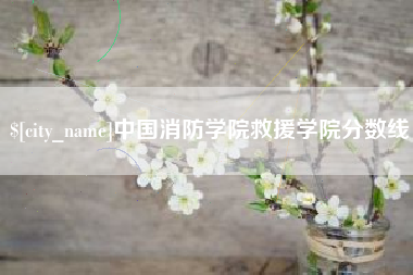 永兴中国消防学院救援学院分数线